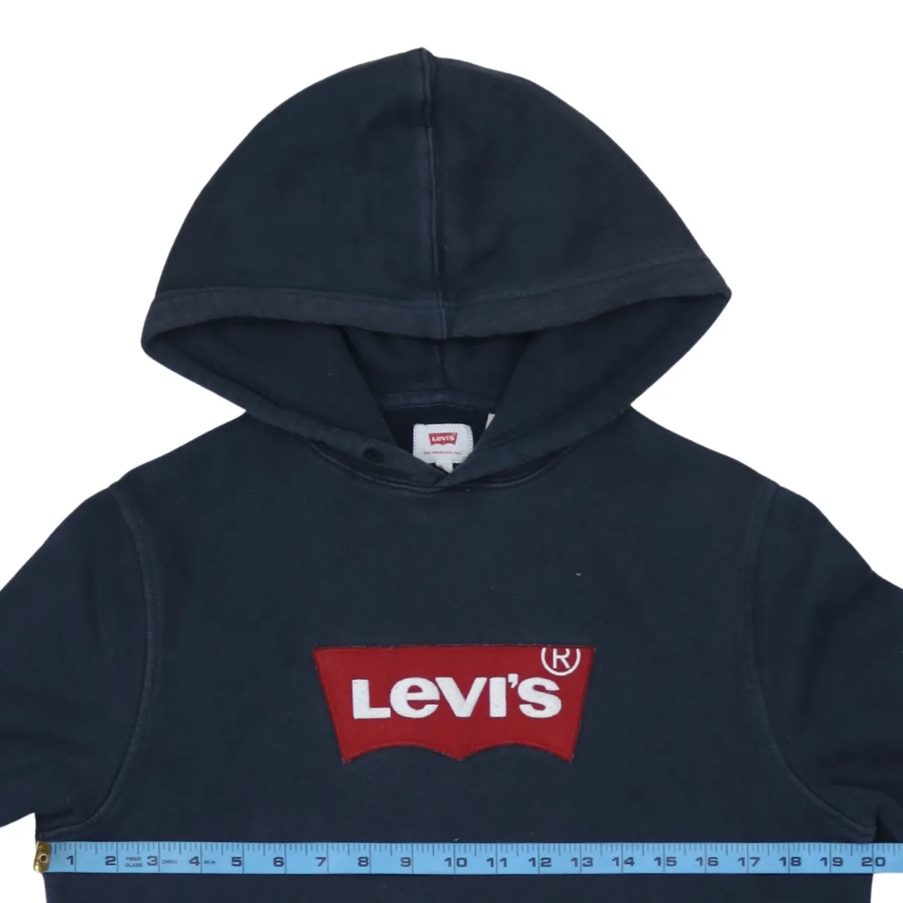 Levi's 90's Spellout Pullover Hoodie Small Navy Blue sold by Vintage Club product image thumbnail 5