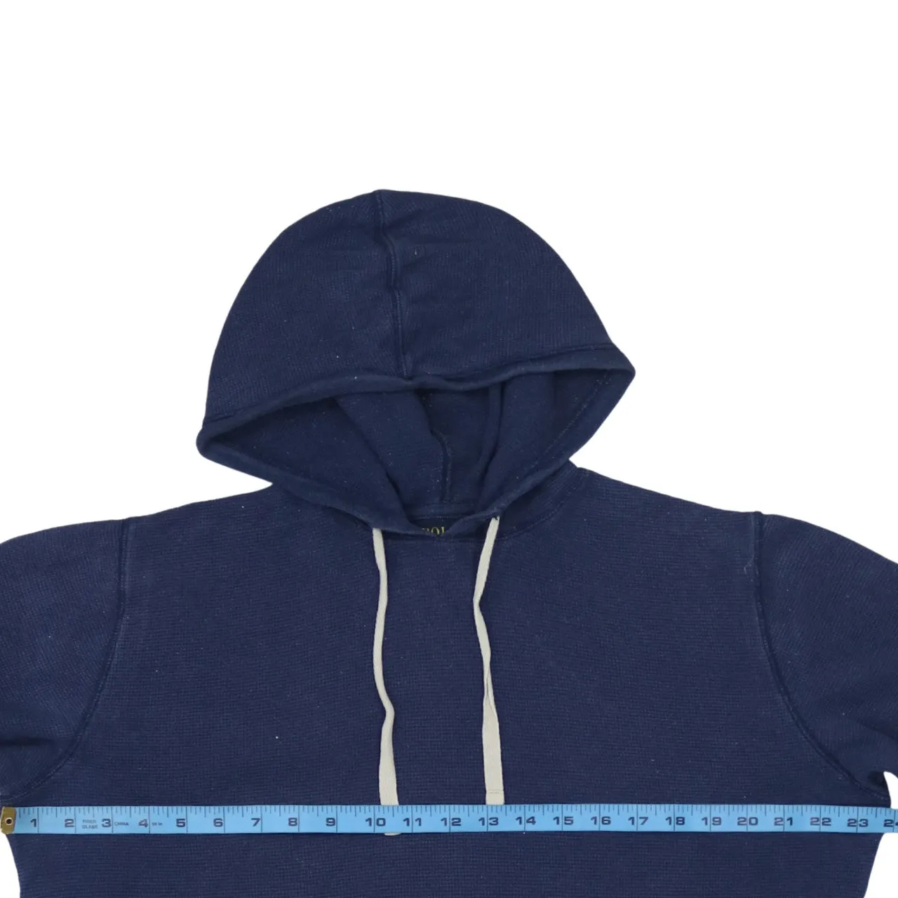 Polo Ralph Lauren 90's Striped Cuff Pullover Hoodie Medium Blue sold by Vintage Club product image thumbnail 5