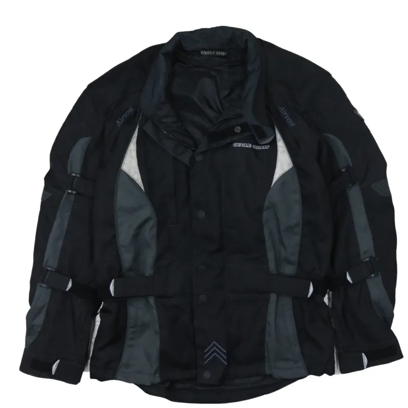 Retro 90's Heavyweight Full Zip Up Windbreaker Large Black sold by Vintage Club