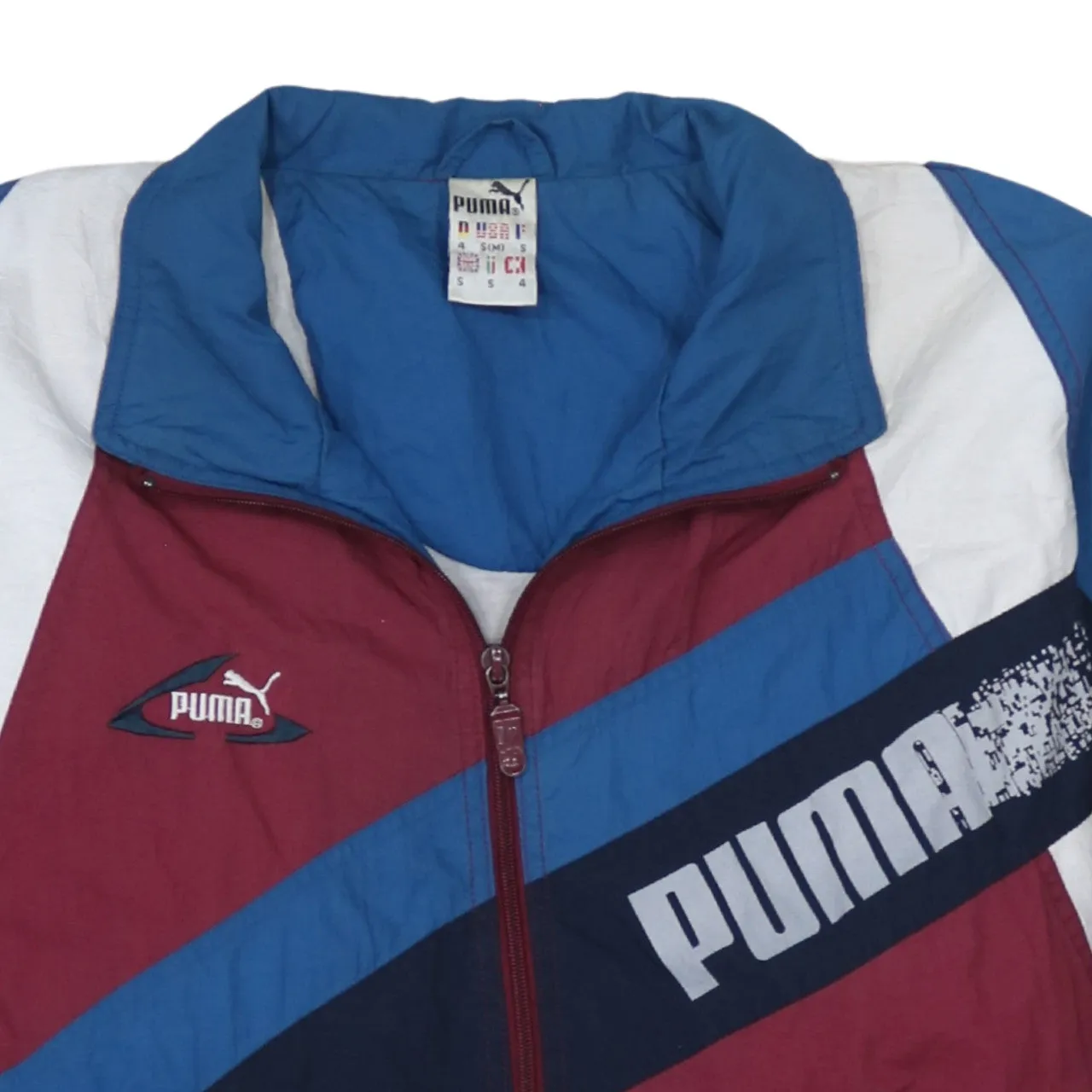 Puma 90's Lightweight Full Zip Up Windbreaker Small Burgundy Red sold by Vintage Club product image thumbnail 3