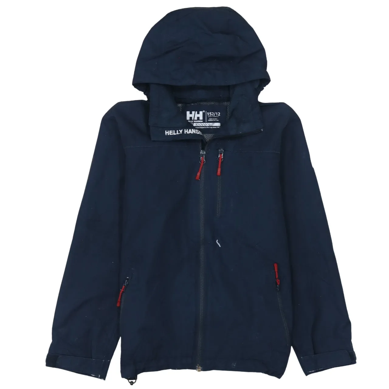 Helly Hansen 90's Hooded Full Zip Up Windbreaker XSmall Navy Blue sold by Vintage Club
