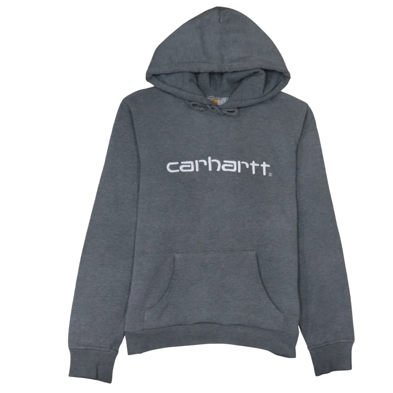 Carhartt 90's Spellout Pullover Hoodie Small Grey sold by Vintage Club