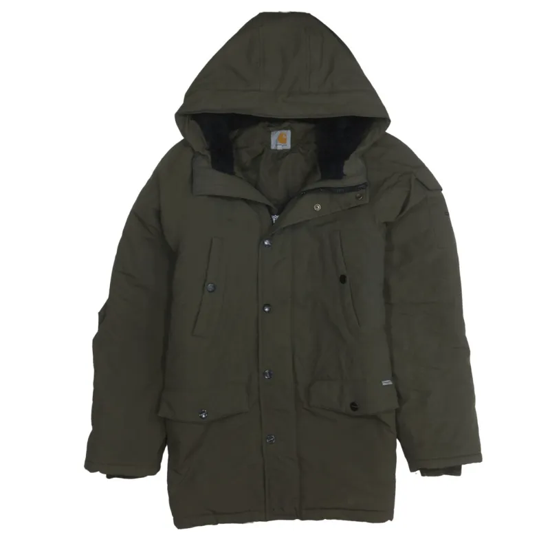 Carhartt 90's Hooded Full Zip Up Windbreaker Small Green sold by Vintage Club