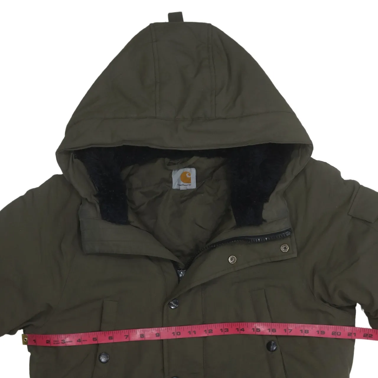 Carhartt 90's Hooded Full Zip Up Windbreaker Small Green sold by Vintage Club product image thumbnail 5