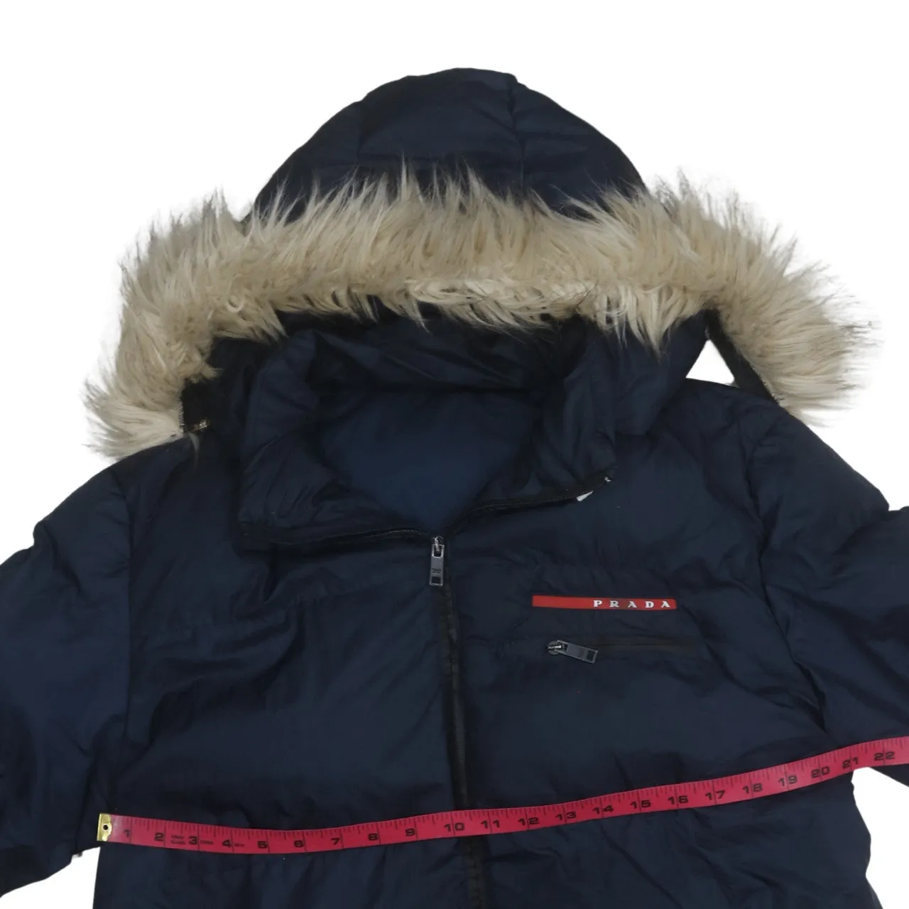 Prada 90's Heavyweight Full Zip Up Windbreaker Small Navy Blue sold by Vintage Club product image thumbnail 5