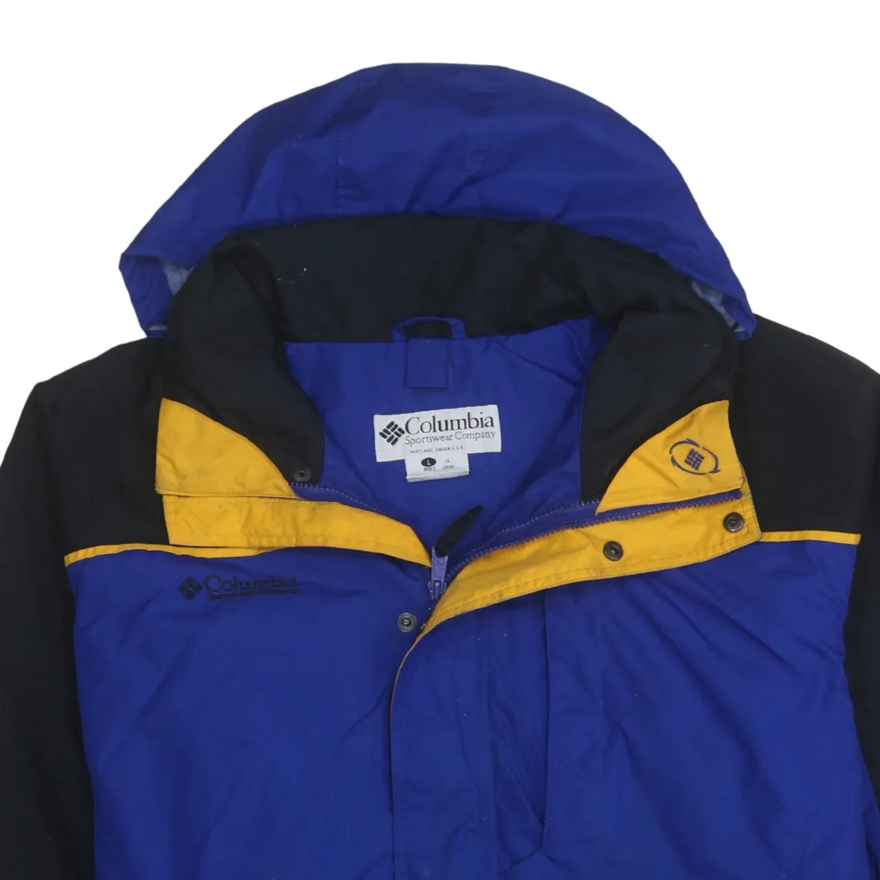 Columbia 90's Hooded Full Zip Up Windbreaker Large Blue sold by Vintage Club product image thumbnail 3