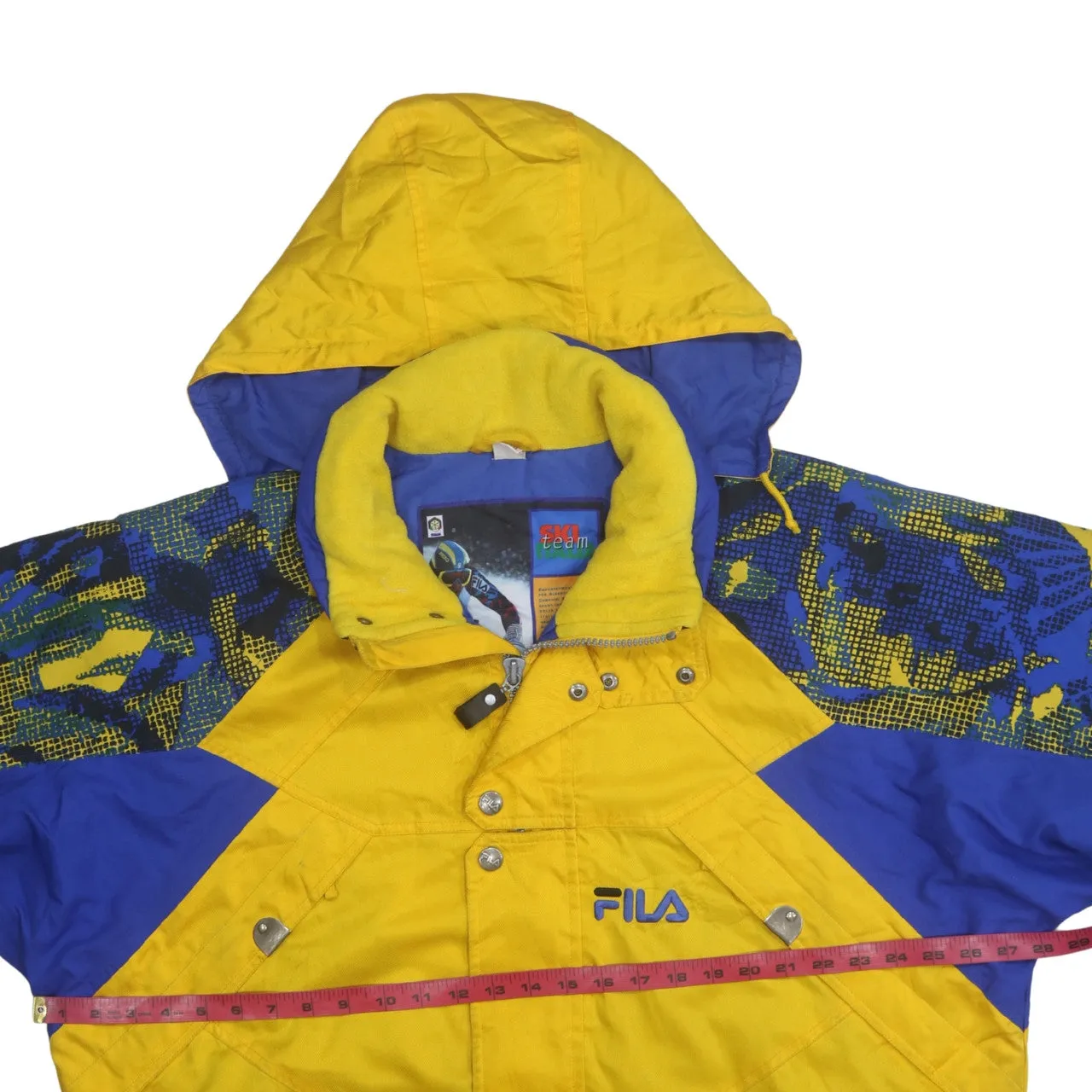 Fila 90's Hooded Full Zip Up Windbreaker Large Yellow sold by Vintage Club product image thumbnail 5