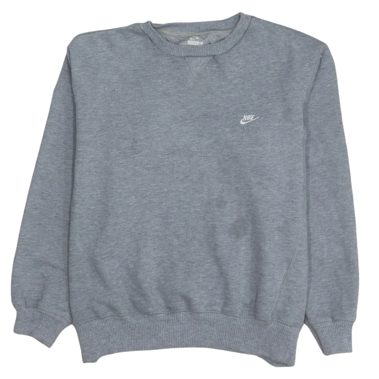 Nike 90's Swoosh Crew Neck Sweatshirt Large Grey sold by Vintage Club