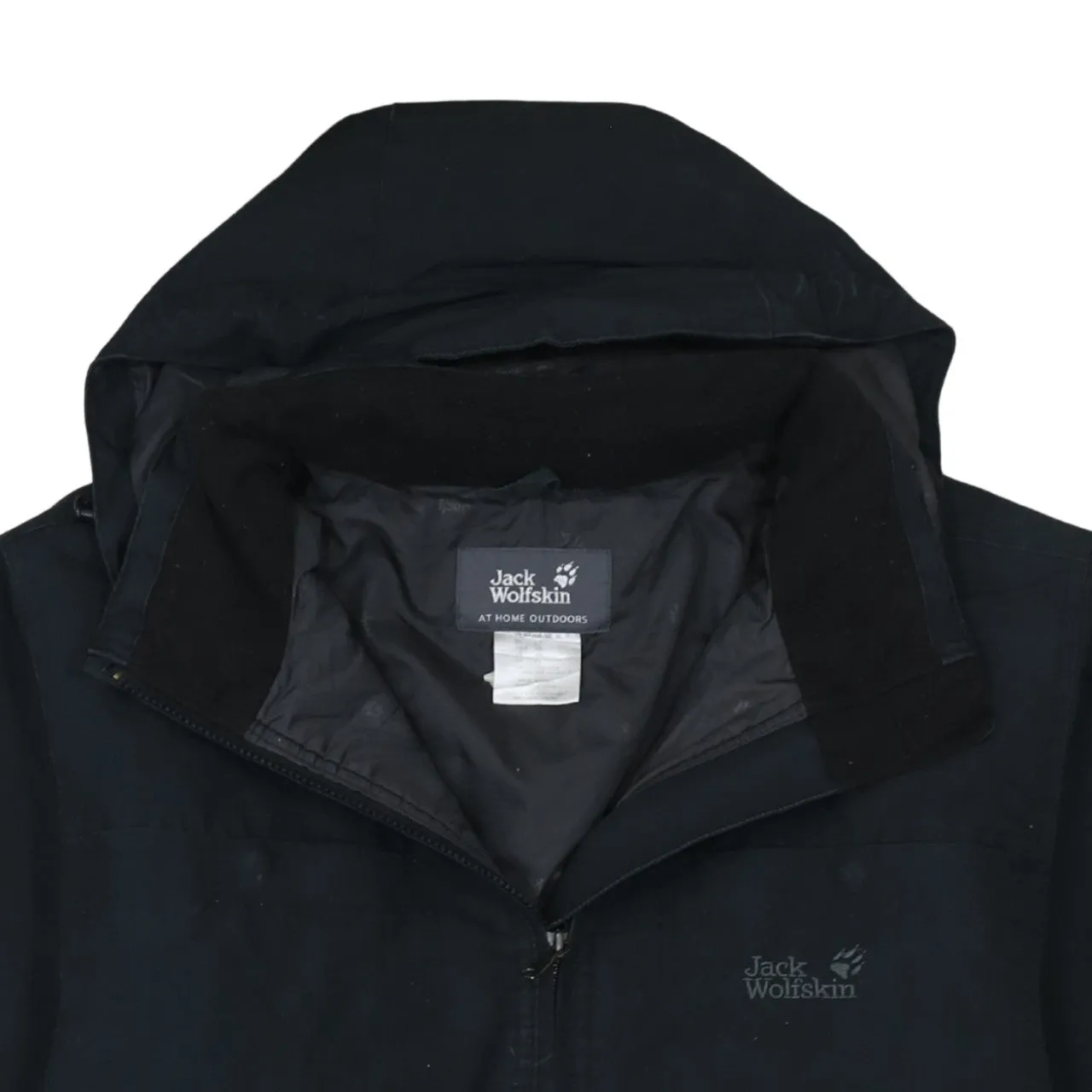 Jack WolfSkin 90's Hooded Full Zip Up Windbreaker XXLarge (2XL) Black sold by Vintage Club product image thumbnail 3