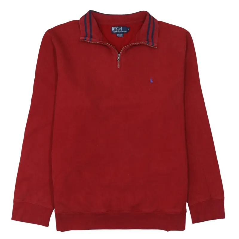 Polo Ralph Lauren 90's Lightweight Quarter Zip Sweatshirt XLarge Red made by Polo by Ralph Lauren