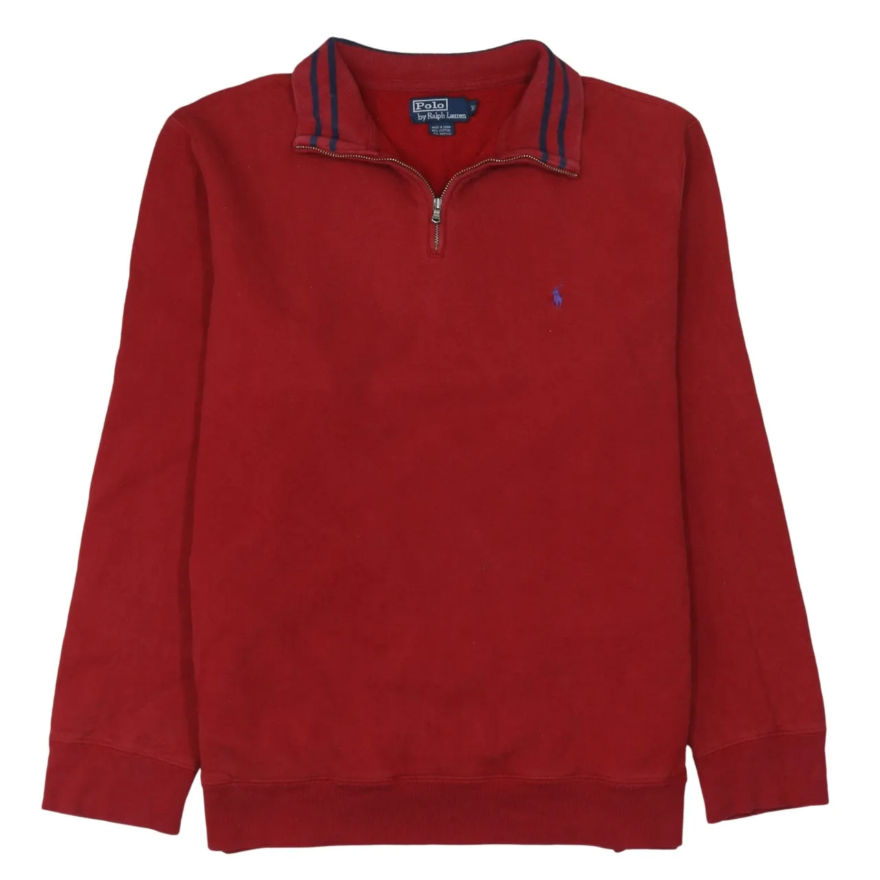 Polo Ralph Lauren 90's Lightweight Quarter Zip Sweatshirt XLarge Red sold by Vintage Club