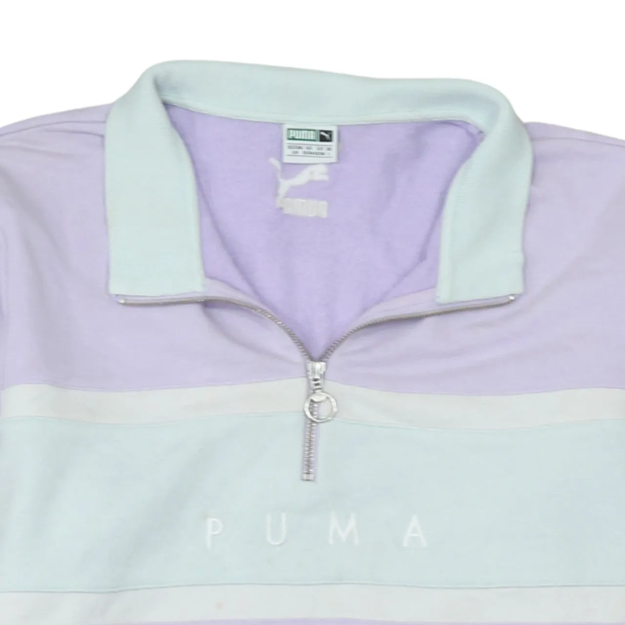 Puma 90's Lightweight Quarter Zip Sweatshirt Large Pink sold by Vintage Club product image thumbnail 3