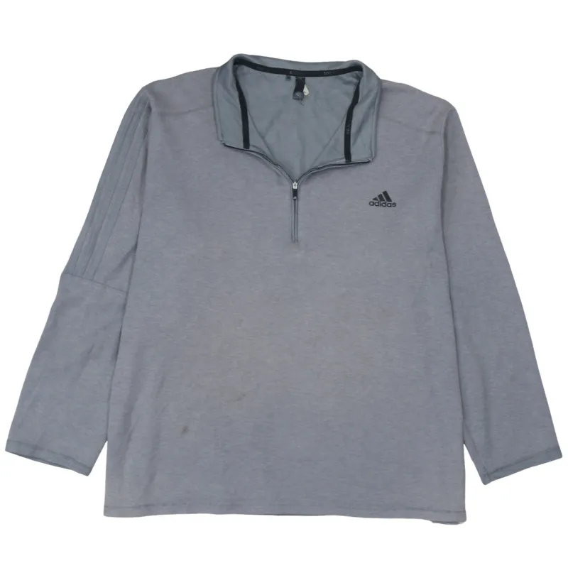 Adidas 90's Lightweight Quarter Zip Sweatshirt XXLarge (2XL) Grey sold by Vintage Club