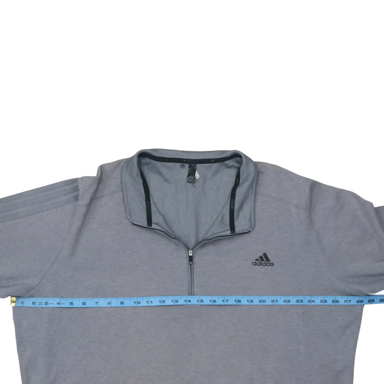 Adidas 90's Lightweight Quarter Zip Sweatshirt XXLarge (2XL) Grey sold by Vintage Club product image thumbnail 5