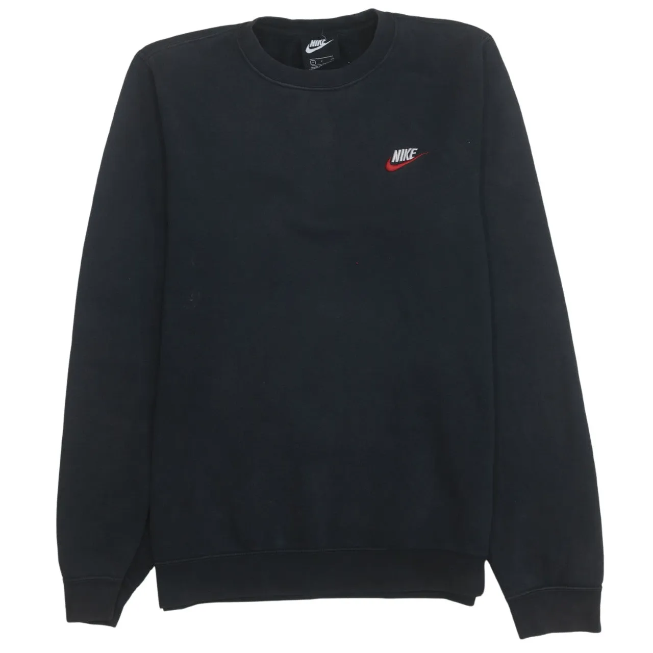 Nike 90's Swoosh Crew Neck Sweatshirt Small Black sold by Vintage Club