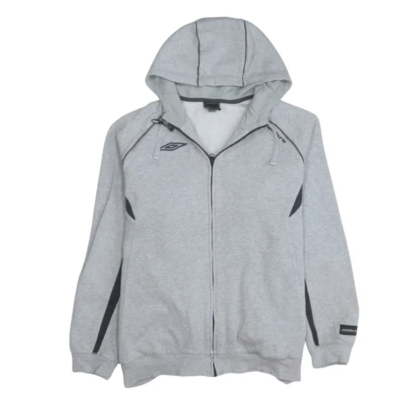 Umbro 90's Lightweight Full Zip Up Hoodie XLarge Grey sold by Vintage Club