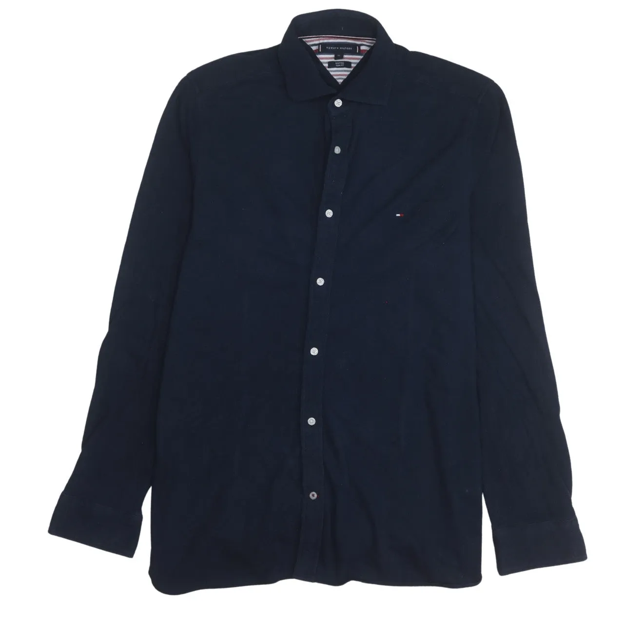 Tommy Hilfiger 90's Long Sleeve Button Up Shirt XLarge Navy Blue sold by Vintage Club