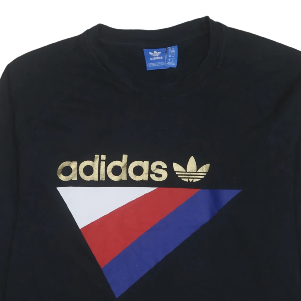 Adidas 90's Spellout Crew Neck Sweatshirt Medium Black sold by Vintage Club product image thumbnail 3