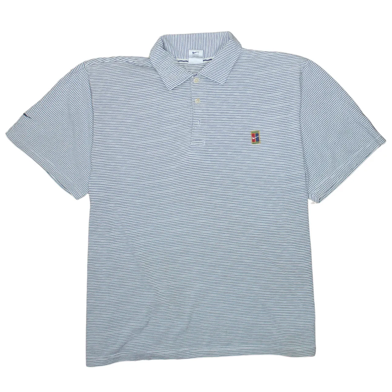 Nike 90's Swoosh Short Sleeves Polo Shirt Large Grey sold by Vintage Club