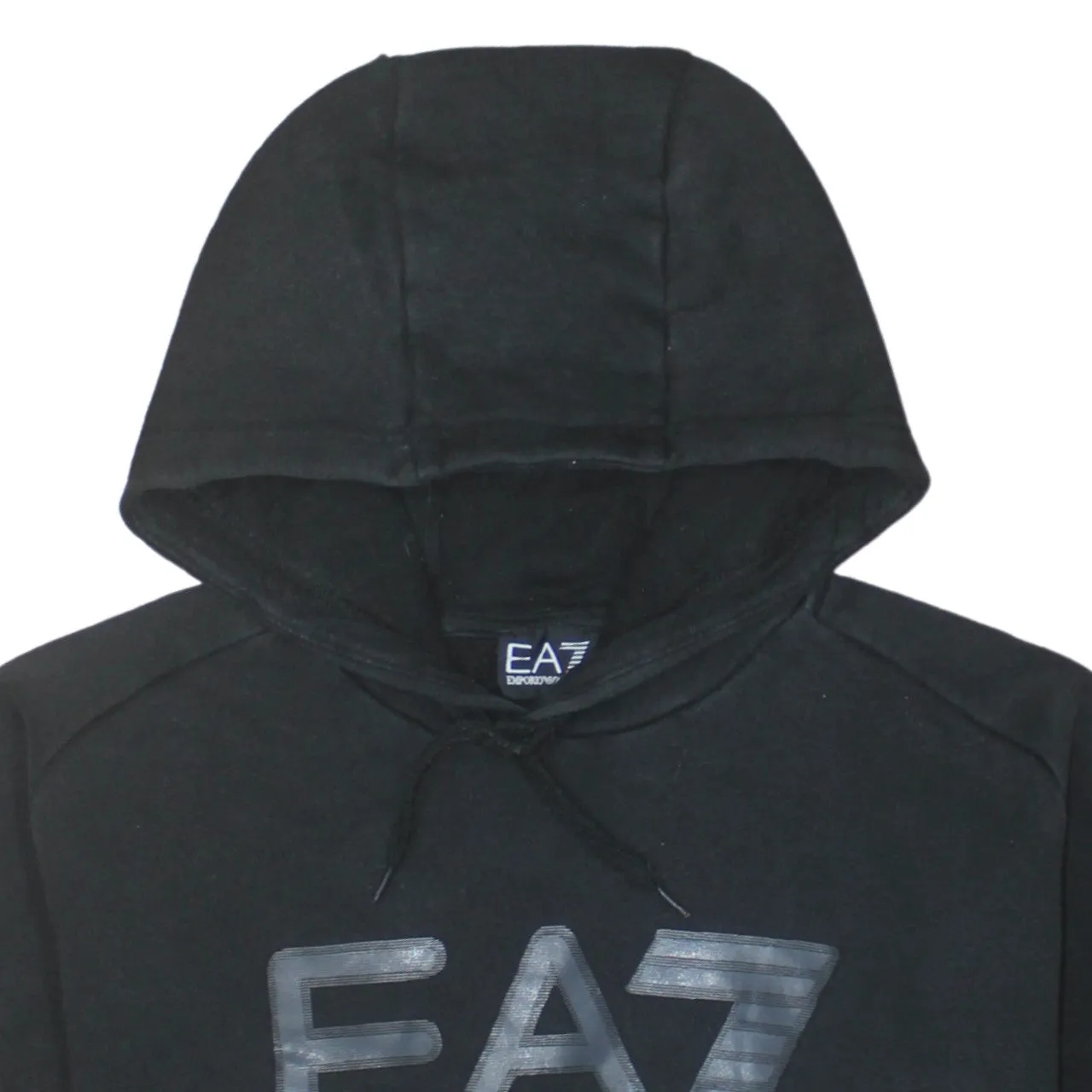 Emporio Armani 90's Spellout Pullover Hoodie XLarge Black sold by Vintage Club product image thumbnail 3