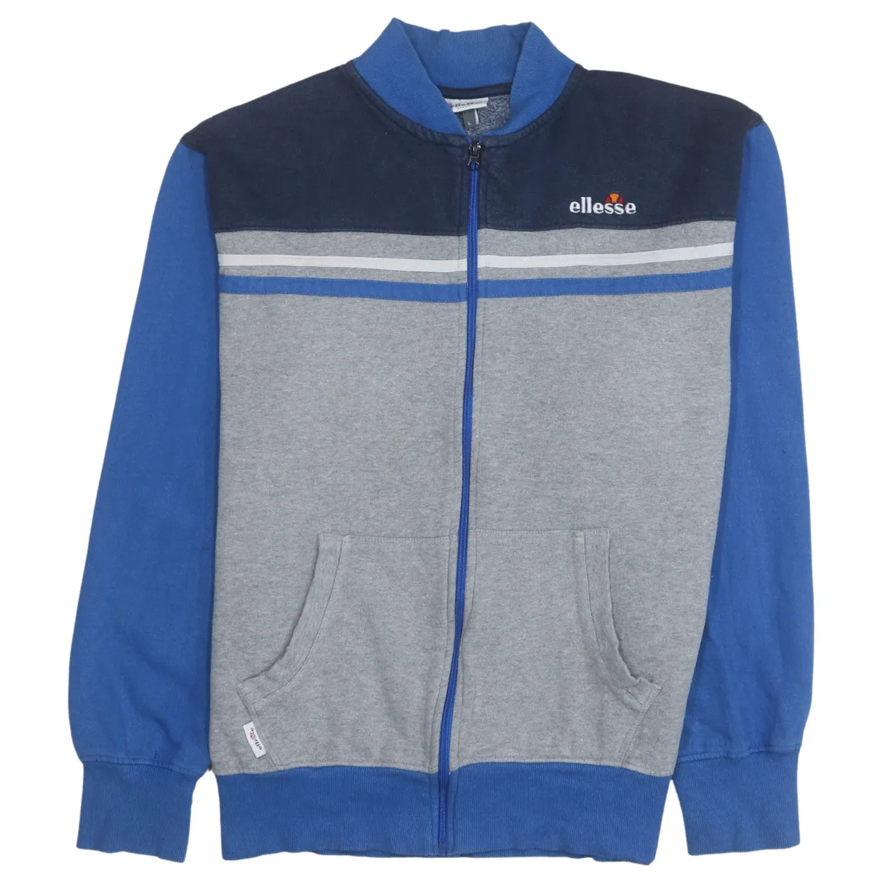 Ellesse 90's Lightweight Full Zip Up Sweatshirt Large Navy Blue sold by Vintage Club