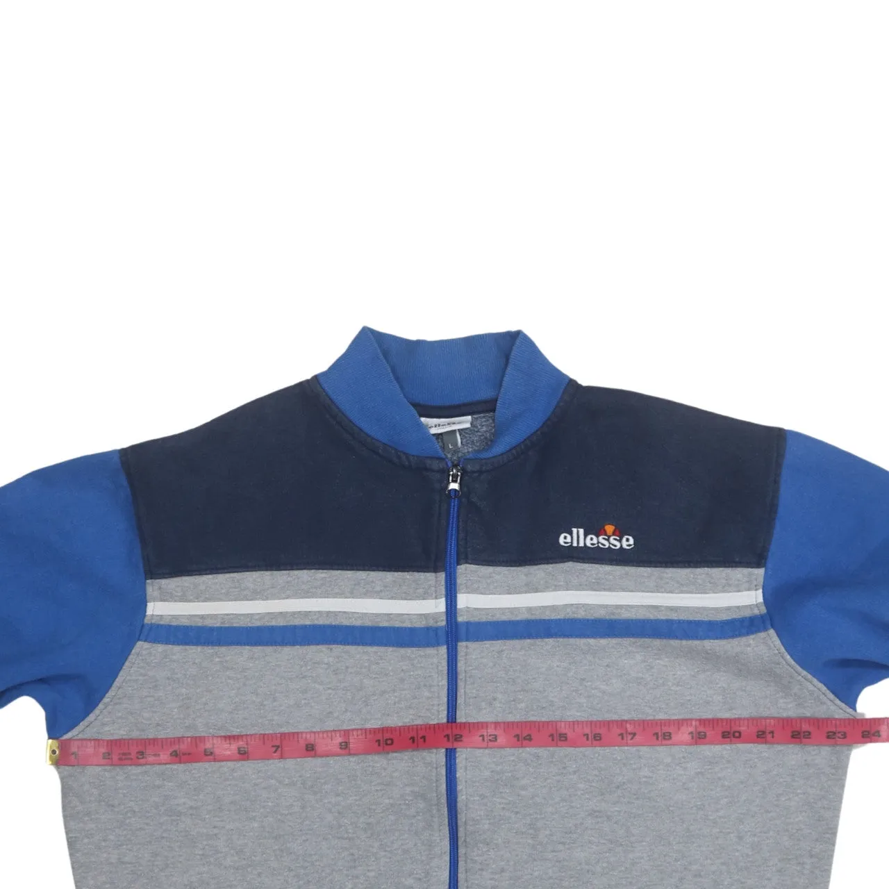 Ellesse 90's Lightweight Full Zip Up Sweatshirt Large Navy Blue sold by Vintage Club product image thumbnail 5
