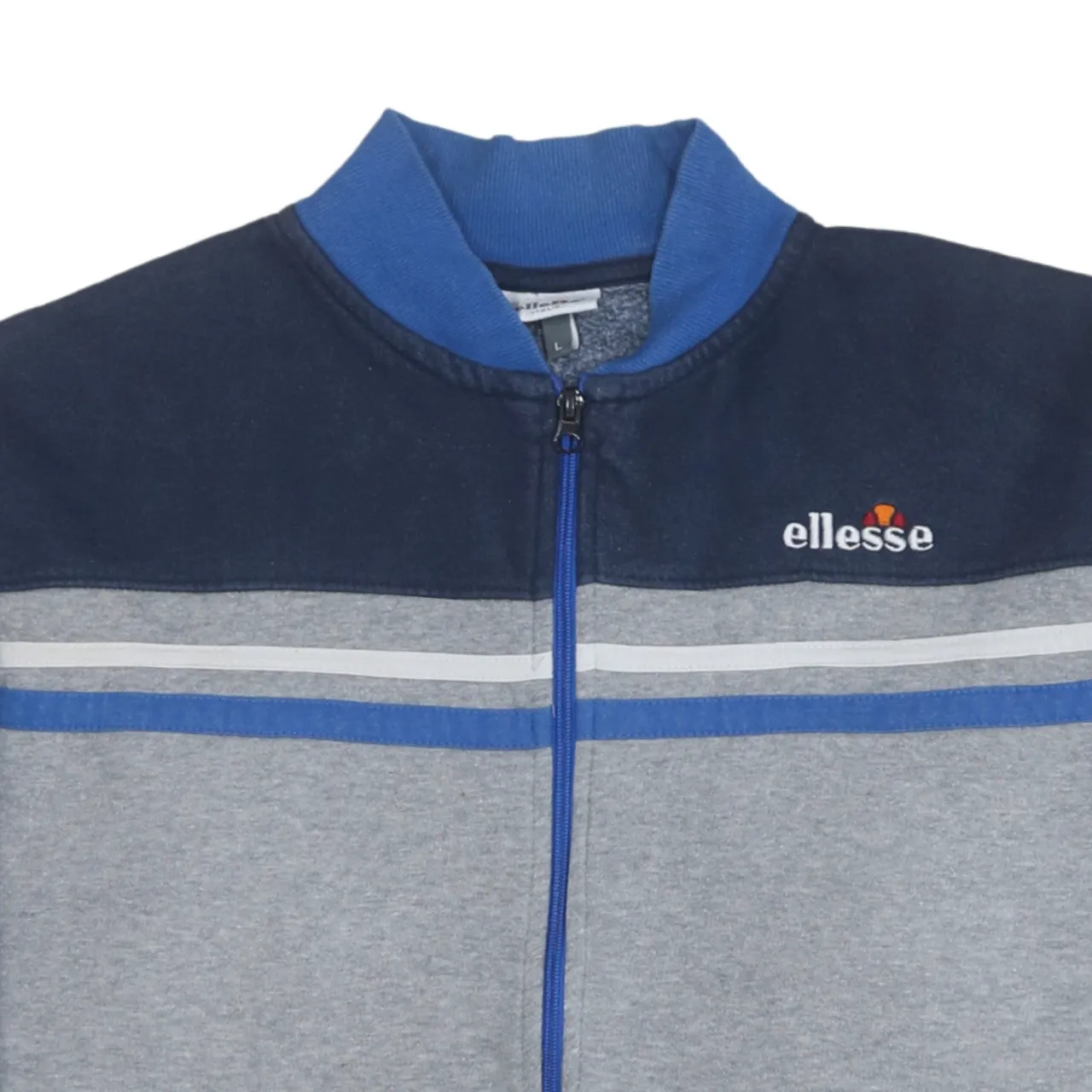 Ellesse 90's Lightweight Full Zip Up Sweatshirt Large Navy Blue sold by Vintage Club product image thumbnail 3