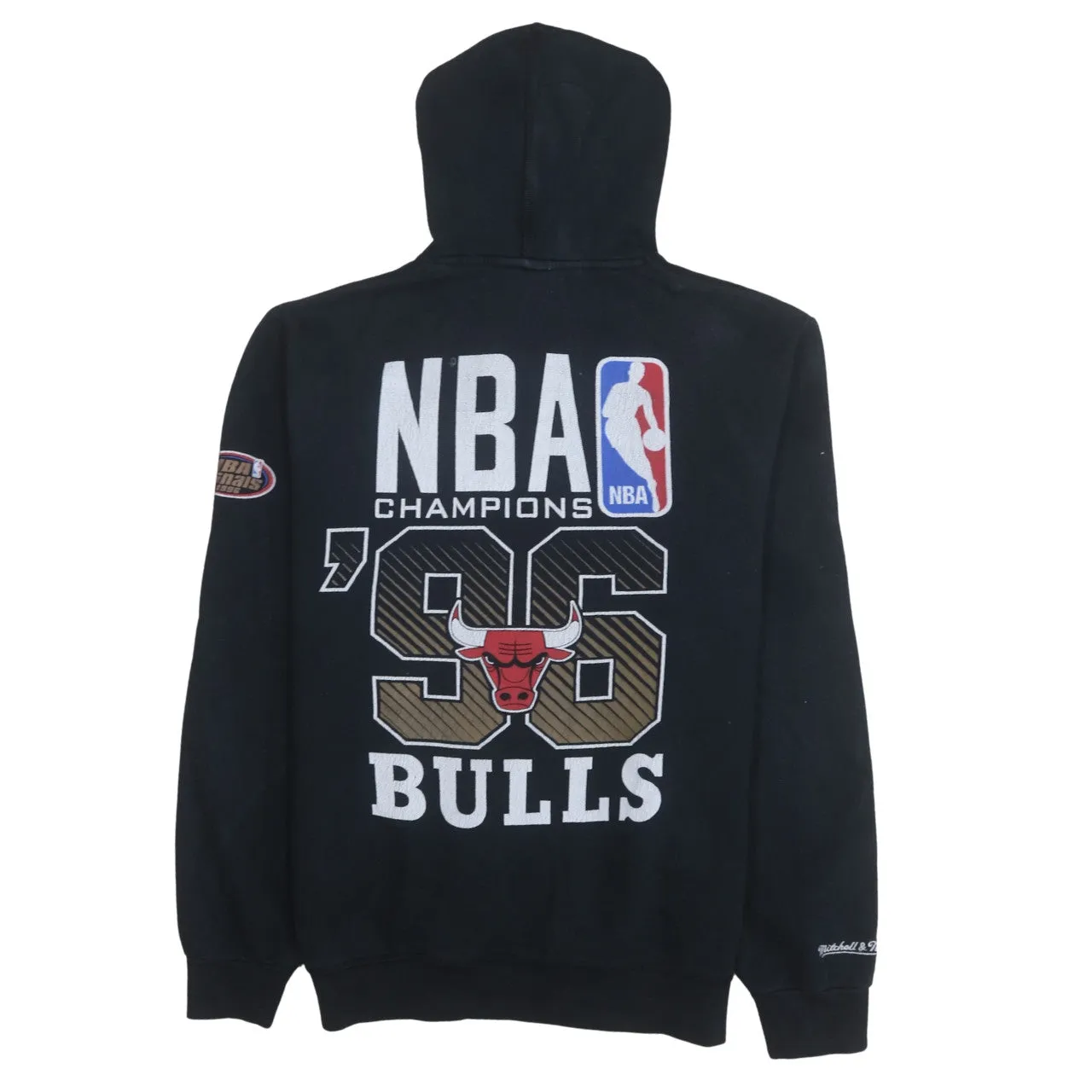 Mitchell & Ness 90's Drawstring Pockets Pullover Hoodie Large Black sold by Vintage Club product image thumbnail 2