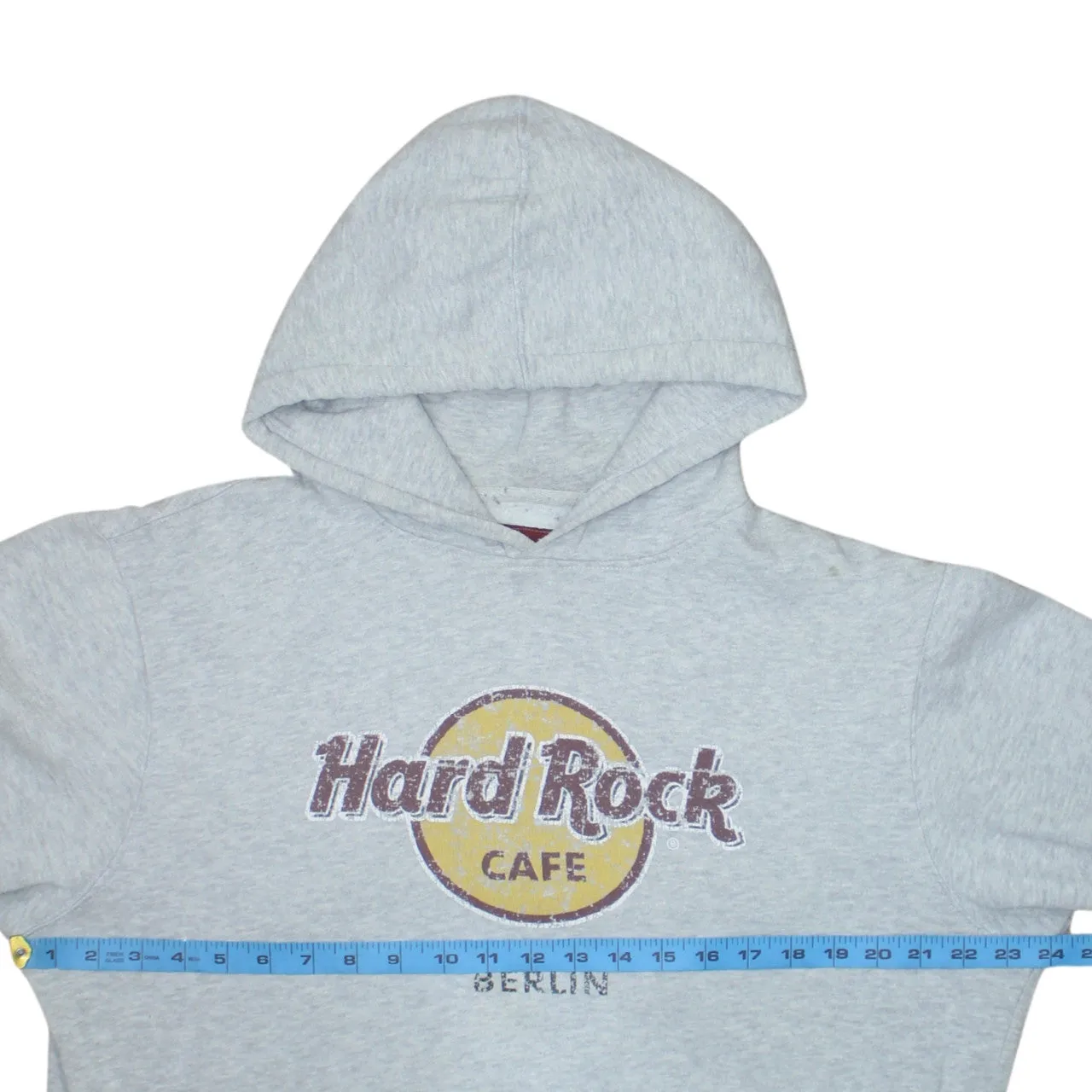Hard Rock Cafe 90's Spellout Pullover Hoodie Large Grey sold by Vintage Club product image thumbnail 5