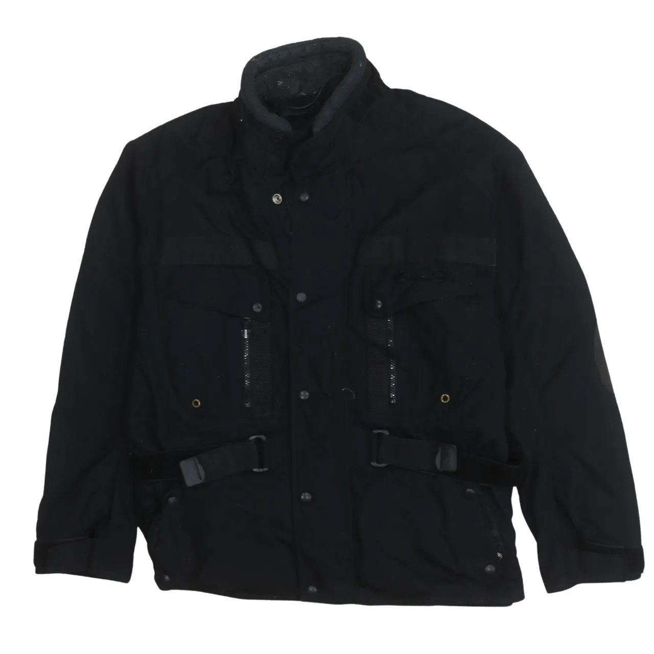 Retro 90's Heavyweight Button Up Windbreaker Medium Black sold by Vintage Club
