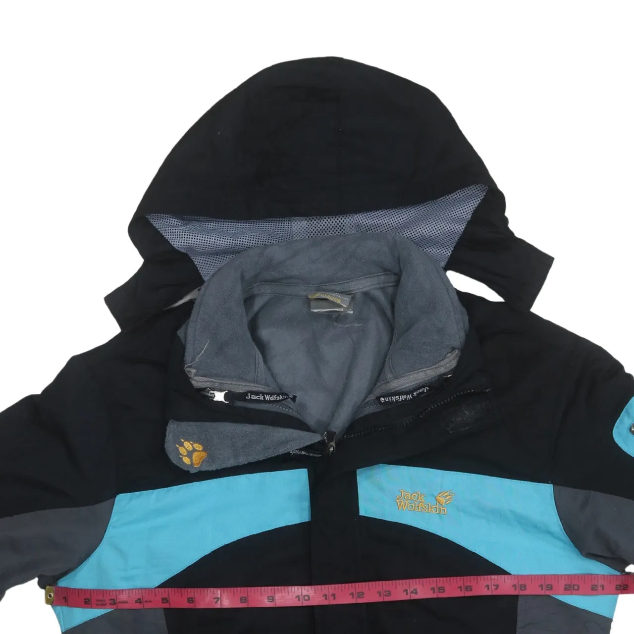 Jack WolfSkin 90's Hooded Full Zip Up Windbreaker Medium Black sold by Vintage Club product image thumbnail 5