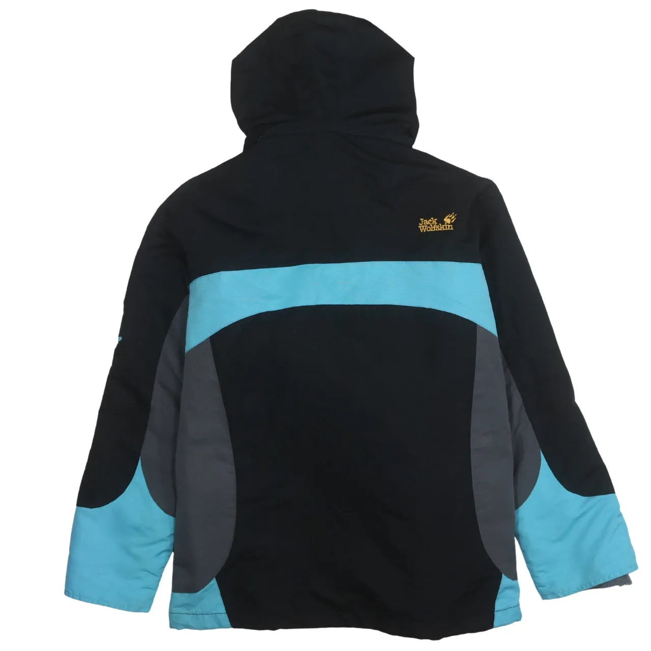 Jack WolfSkin 90's Hooded Full Zip Up Windbreaker Medium Black sold by Vintage Club product image thumbnail 2