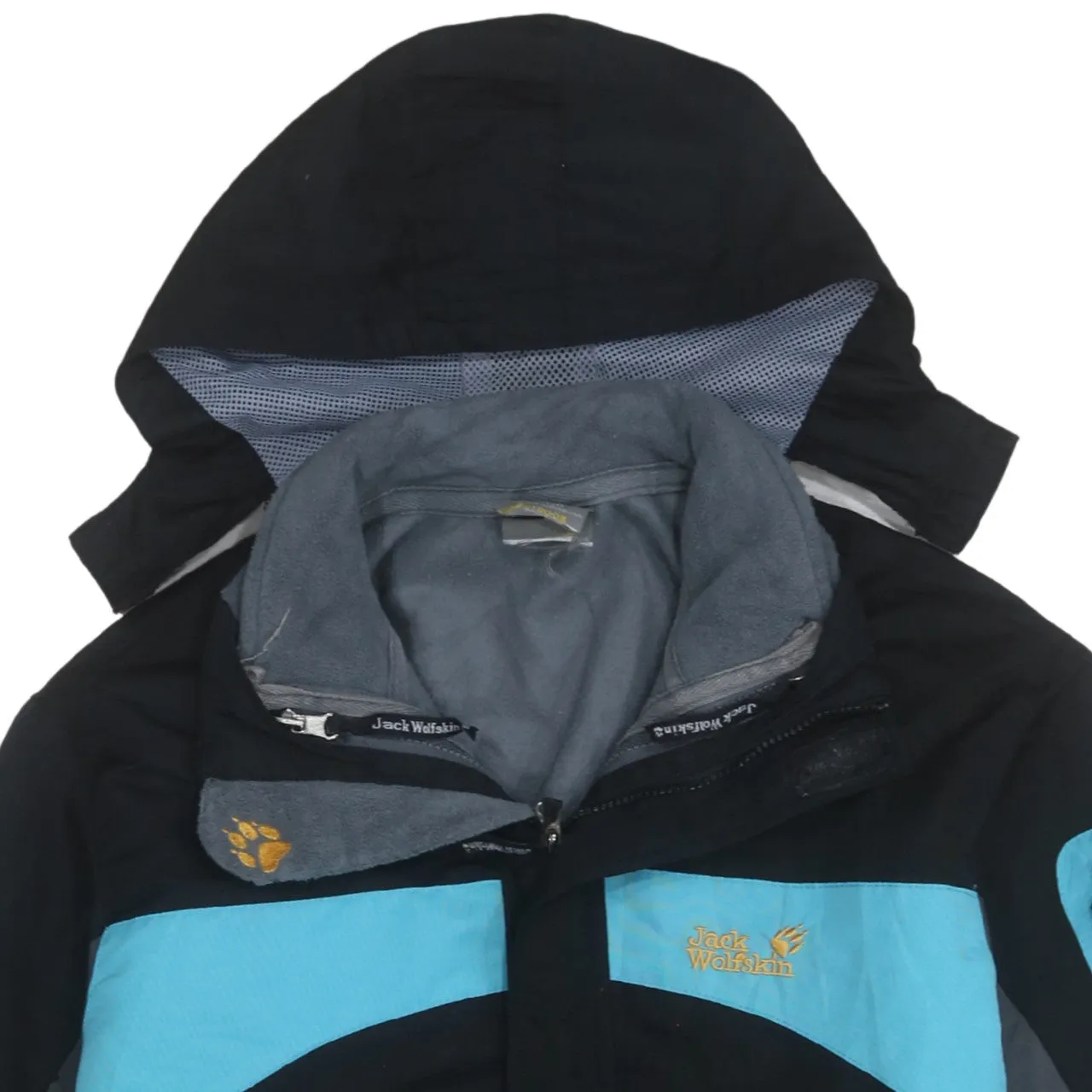 Jack WolfSkin 90's Hooded Full Zip Up Windbreaker Medium Black sold by Vintage Club product image thumbnail 3