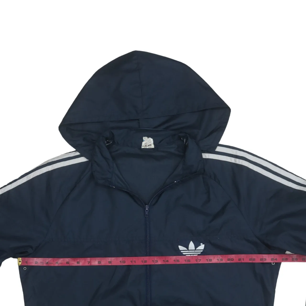 Adidas 90's Striped Sleeve Full Zip Up Windbreaker Large Navy Blue sold by Vintage Club product image thumbnail 5