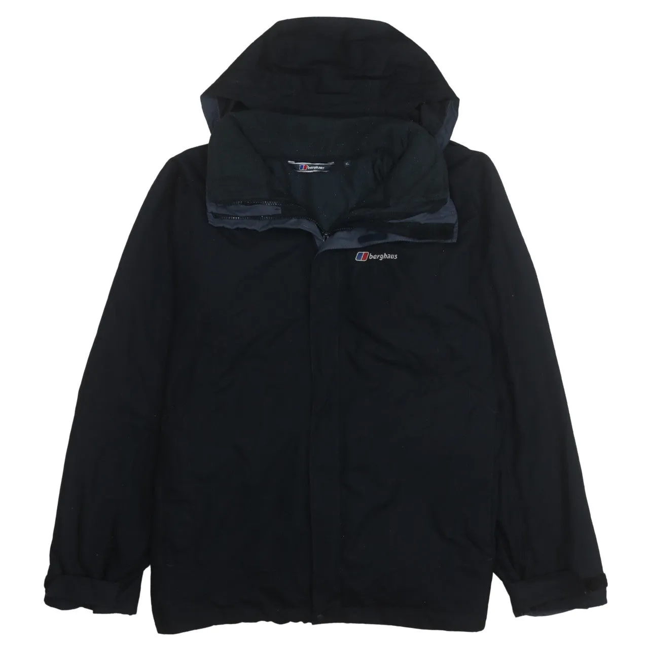 Berghaus 90's Hooded Full Zip Up Windbreaker XLarge Black sold by Vintage Club