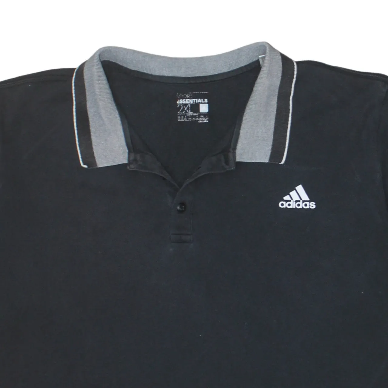 Adidas 90's Short Sleeves Quarter Button Polo Shirt XXLarge (2XL) Black sold by Vintage Club product image thumbnail 3