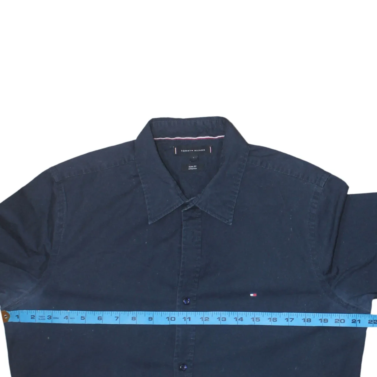 Tommy Hilfiger 90's Long Sleeve Button Up Shirt Large Navy Blue sold by Vintage Club product image thumbnail 5