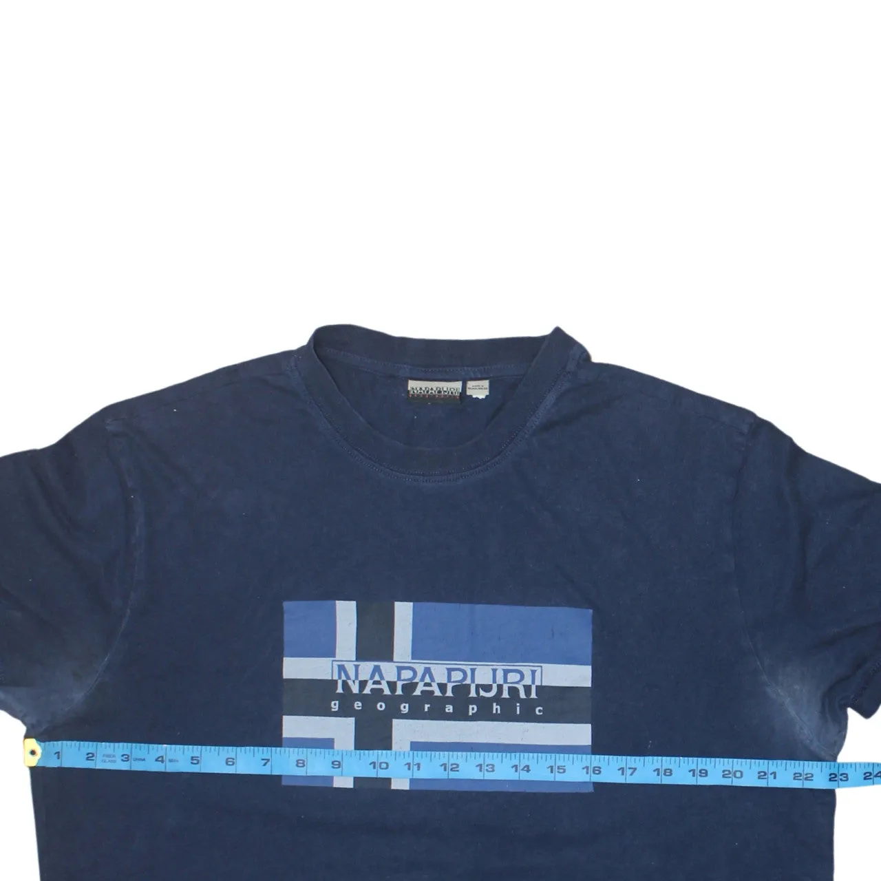 Napapijri 90's Spellout Short Sleeves T Shirt XLarge Navy Blue sold by Vintage Club product image thumbnail 5