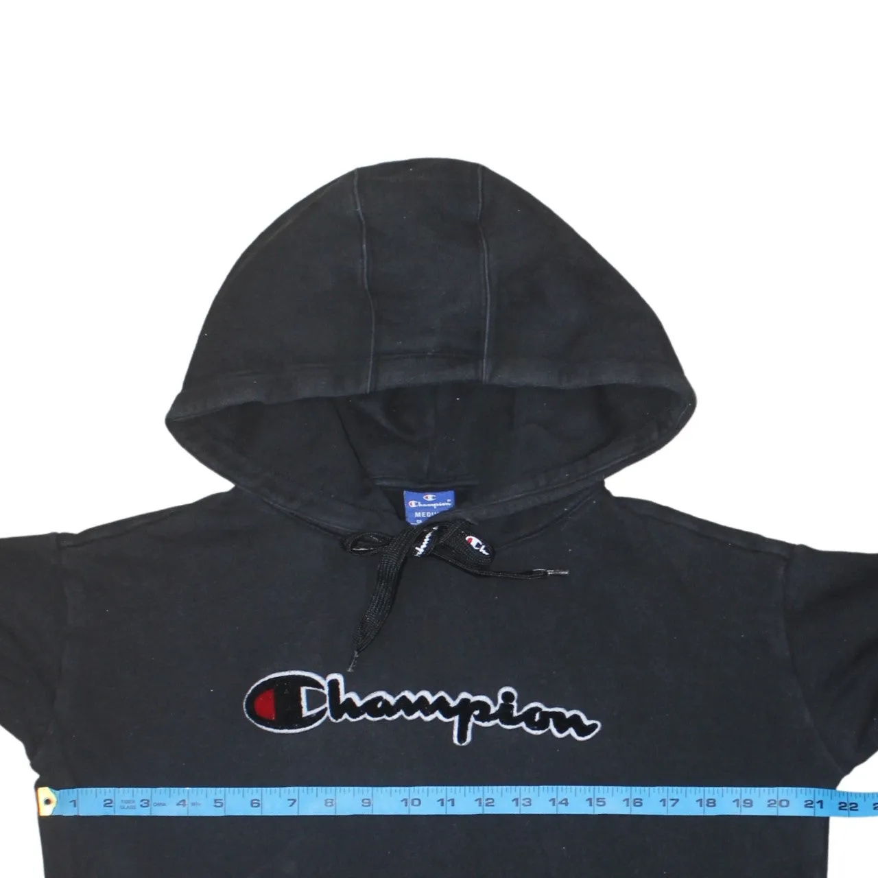 Champion 90's Spellout Pullover Hoodie Medium Black sold by Vintage Club product image thumbnail 5
