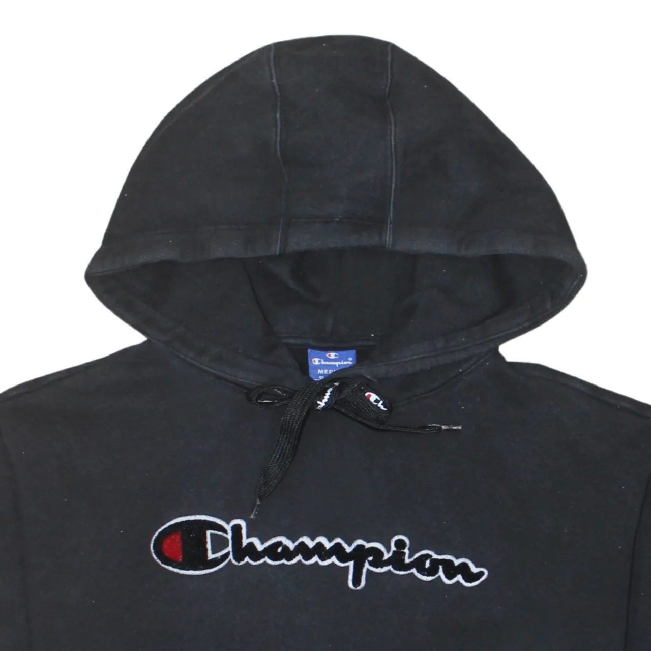 Champion 90's Spellout Pullover Hoodie Medium Black sold by Vintage Club product image thumbnail 3