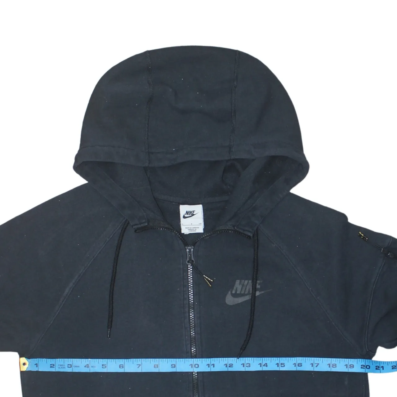 Nike 90's Swoosh Full Zip Up Hoodie Small Black sold by Vintage Club product image thumbnail 5