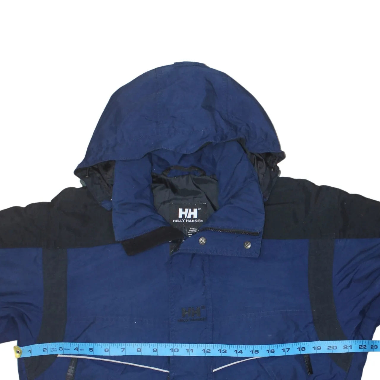 Helly Hansen 90's Hooded Full Zip Up Windbreaker Small Navy Blue sold by Vintage Club product image thumbnail 5