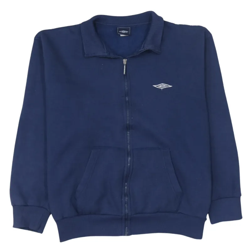 Umbro 90's Lightweight Full Zip Up Sweatshirt XLarge Navy Blue made by Umbro