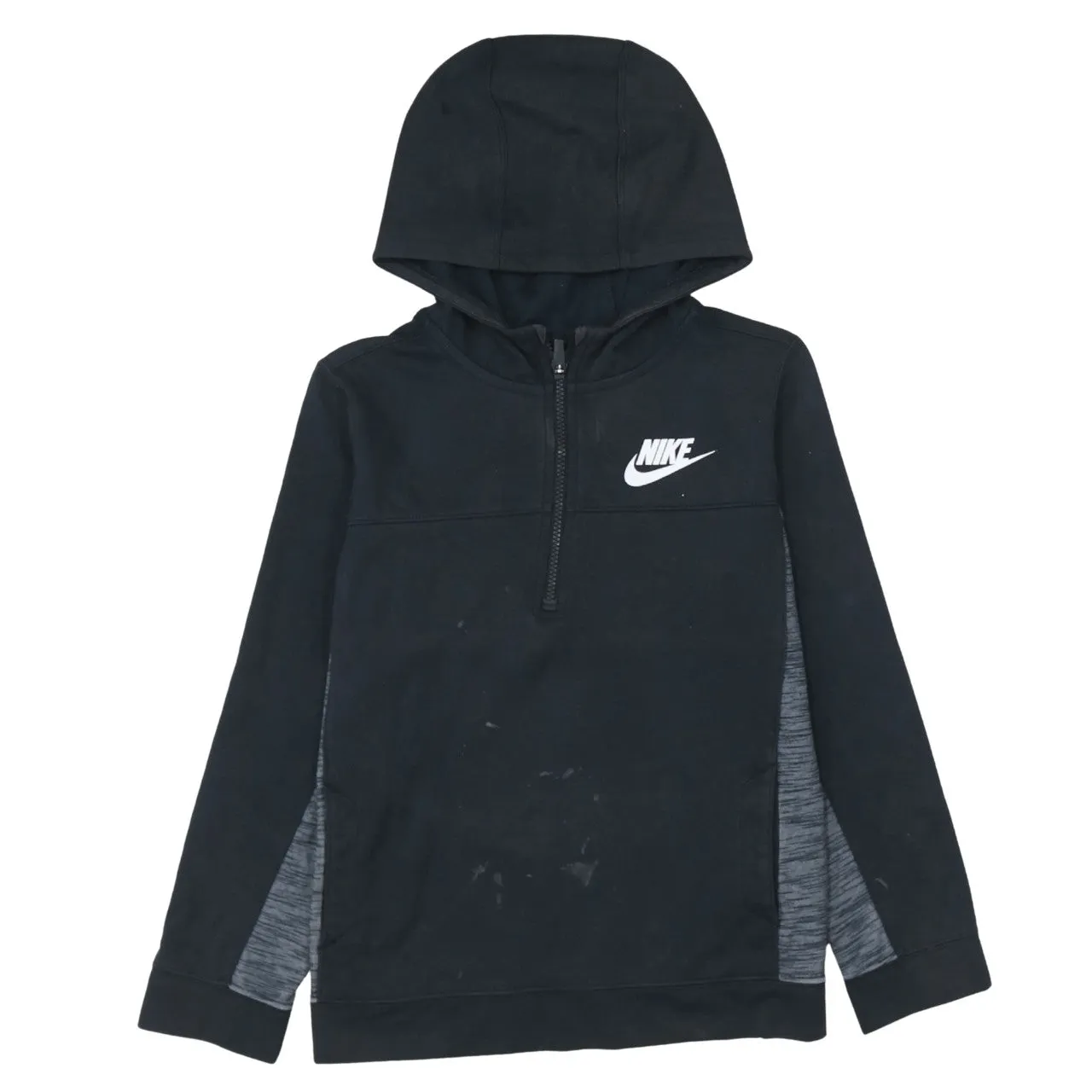 Nike 90's Swoosh Quarter Zip Hoodie Large Black sold by Vintage Club