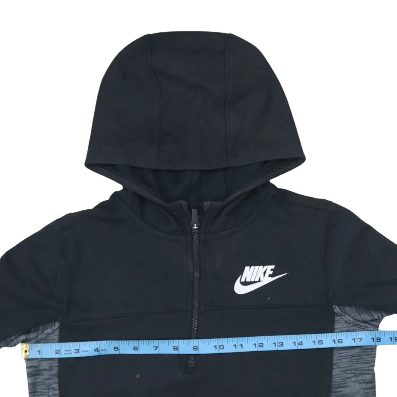 Nike 90's Swoosh Quarter Zip Hoodie Large Black sold by Vintage Club product image thumbnail 5