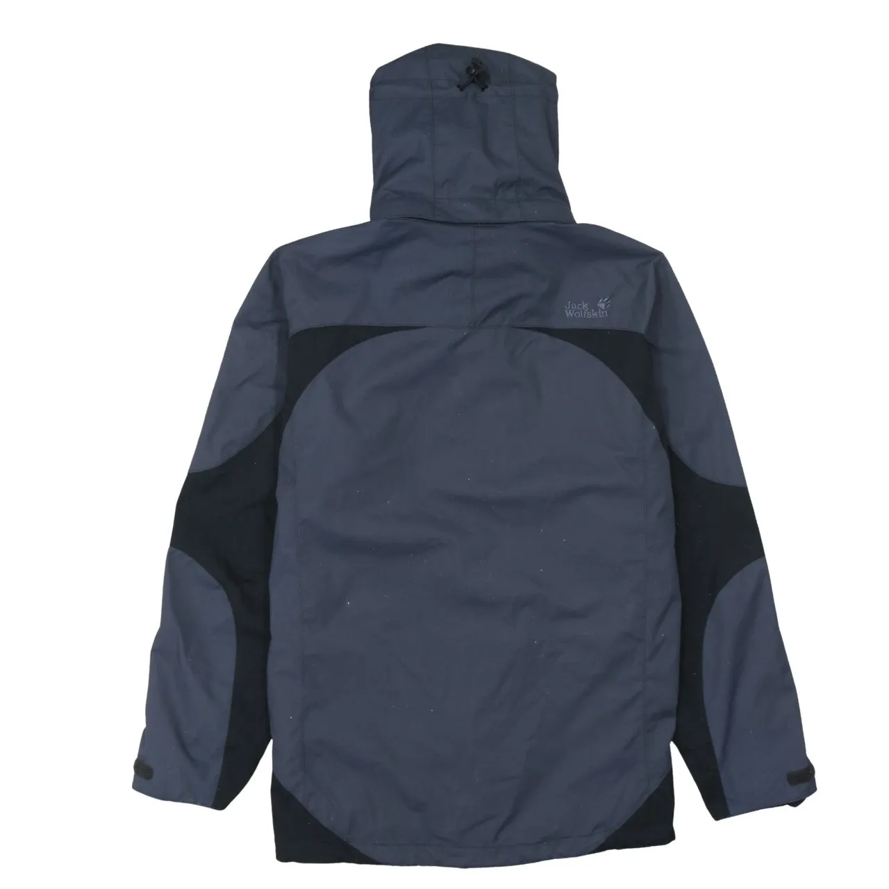 Jack WolfSkin 90's Hooded Full Zip Up Windbreaker Large Grey sold by Vintage Club product image thumbnail 2