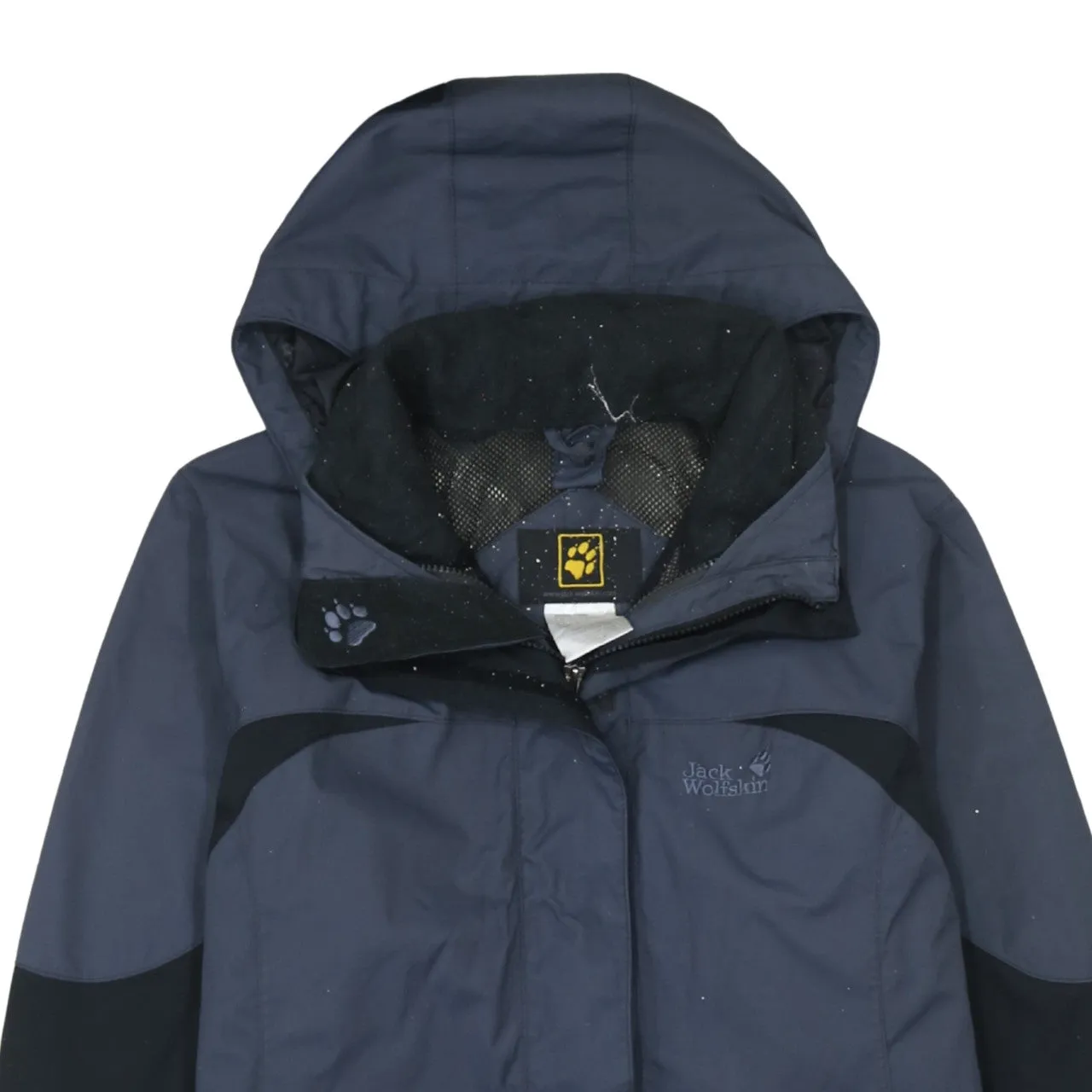 Jack WolfSkin 90's Hooded Full Zip Up Windbreaker Large Grey sold by Vintage Club product image thumbnail 3