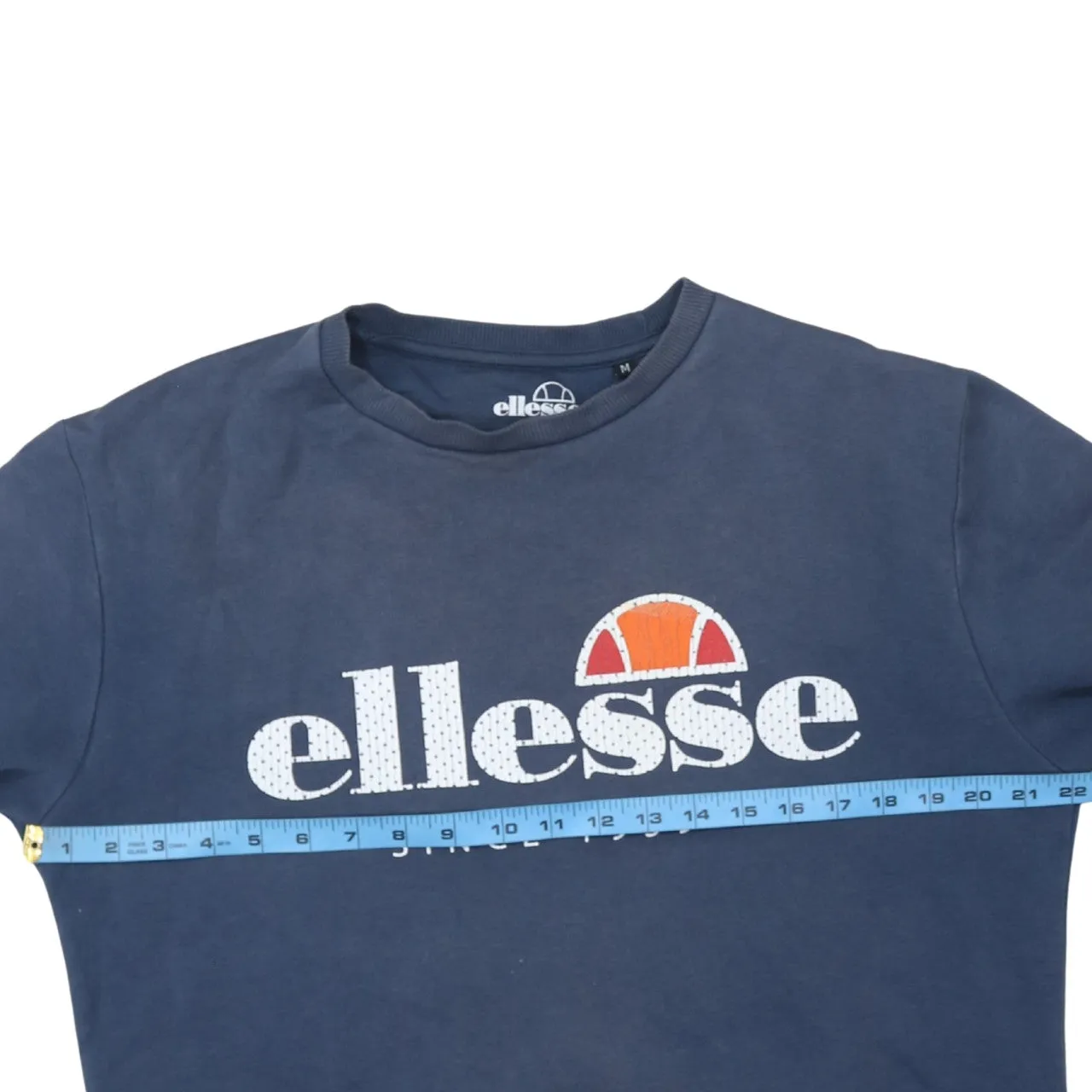 Ellesse 90's Spellout Crew Neck Sweatshirt Medium Navy Blue sold by Vintage Club product image thumbnail 5
