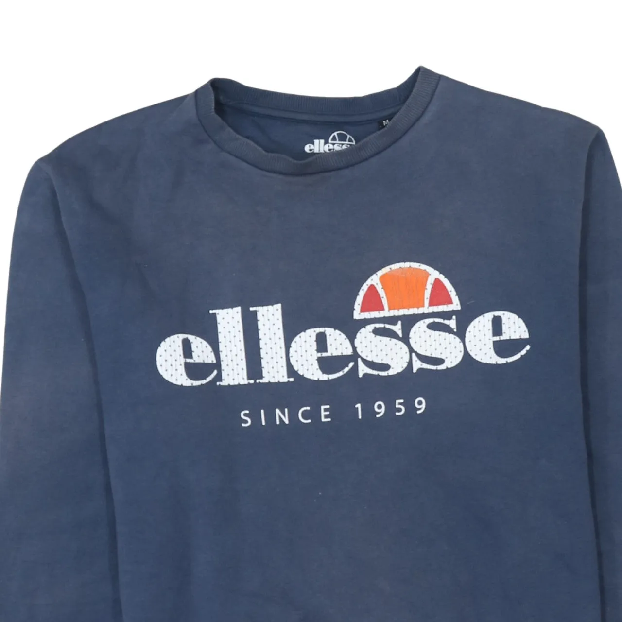 Ellesse 90's Spellout Crew Neck Sweatshirt Medium Navy Blue sold by Vintage Club product image thumbnail 3