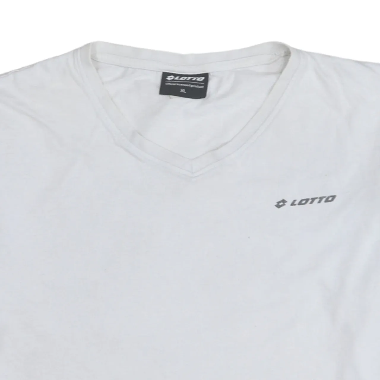 LOTTO 90's Short Sleeves V Neck T Shirt XLarge White sold by Vintage Club product image thumbnail 3
